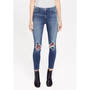 MOTHER High Waisted Looker Ankle Fray Just Like The Ones We Use To Know Destroy